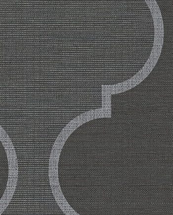 Obana Ogee - Slate Wallcover