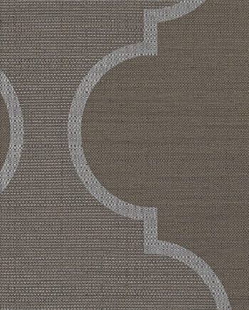 Obana Ogee - Pewter Wallcover