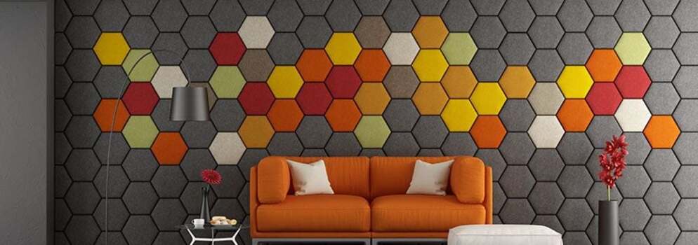 hexagonal fabric panels